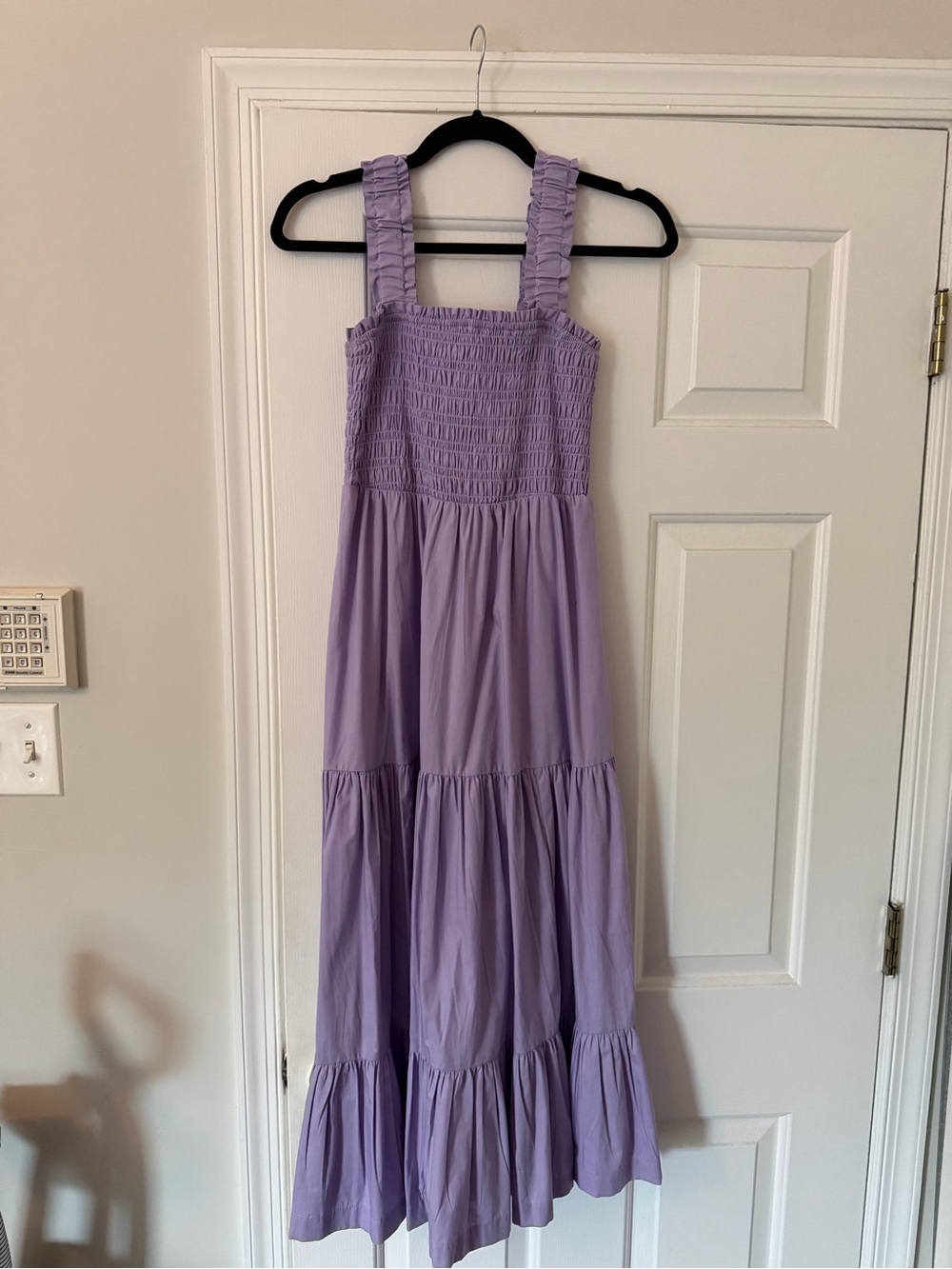 Abercrombie & Fitch Lilac Smocked Midi Dress